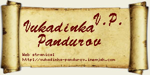Vukadinka Pandurov vizit kartica